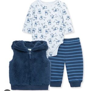 NWT Little Me 3 Piece Vest Set